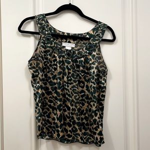 Doncaster animal print 100% silk blouse
